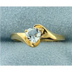 Heart Shape Sky Blue Topaz Ring