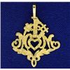 Image 2 : #1 Mom Pendant in 14k Gold