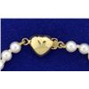 Image 2 : Akoya Pearl Bracelet with 14k Gold Heart Clasp