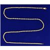 Image 1 : Diamond Cut 18 Inch Rope Style Neck Chain