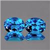Natural Swiss Blue Topaz Pair 8x6 MM - Flawless