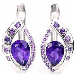 NATURAL AAA PURPLE AMETHYST Earrings