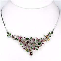 Stunning Multi Color Tourmaline Necklace