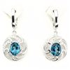 Natural London Blue Topaz Earrings