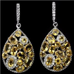 NATURAL AAA YELLOW CITRINE EARRINGS