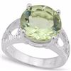 Image 1 : Natural Green Tea Amethyst & Diamond Ring 5.71 cts Ring