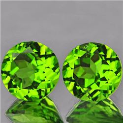 Natural  Green Peridot Pair 7.00 MM - VVS