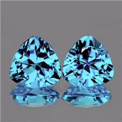 Natural  Sky Blue Topaz Pair 12.00 MM