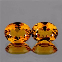 Natural Golden Yellow Pair Citrine 9 x 7 MM  VVS