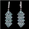 Image 1 : Natural Top Neon Blue Apatite 55 Carats Earrings