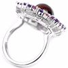Image 3 : NATURAL AMBER AMETHYST CITRINE & RHODOLITE GARNET RING
