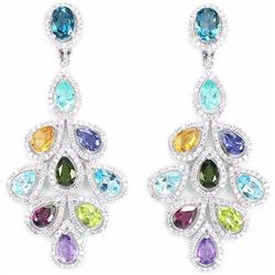 Natural Multi Gemstone Earrings