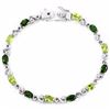 Image 1 : NATURAL  GREEN CHROME DIOPSIDE PERIDOT BRACELET