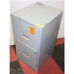 GREY 2 DRAWER FILING CABINET