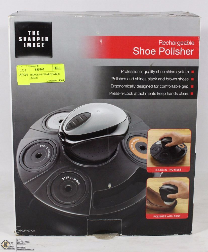 NEW SHARPER IMAGE RECHARGEABLE SHOE POLISHER