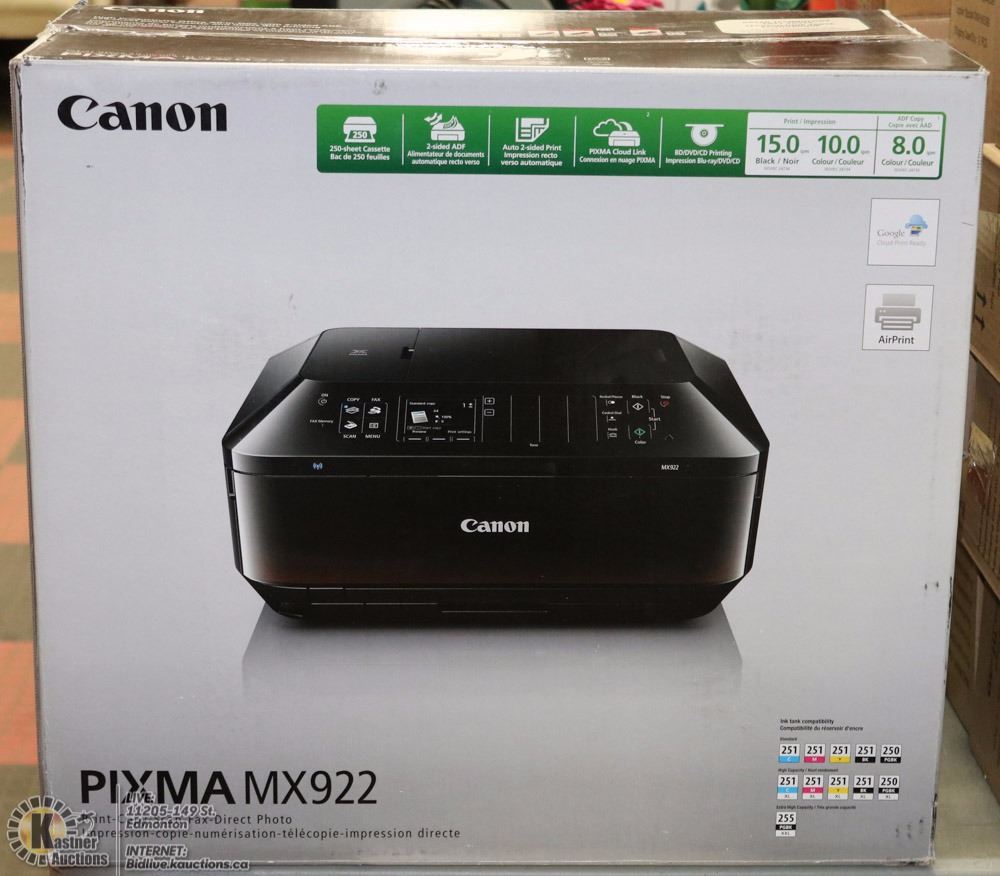 CANON PIXMA MX922 PRINTER, COPY, SCAN, FAX AND