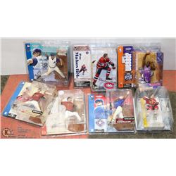 LOT OF 7 MACFARLANE FIGURES - NHL/NBA/MLB INCL