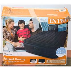 INTEX QUEEN SIZE BLOW UP BED.