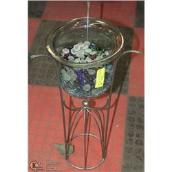 SHOW METAL & GLASS STAND 20" TALL FULL OF