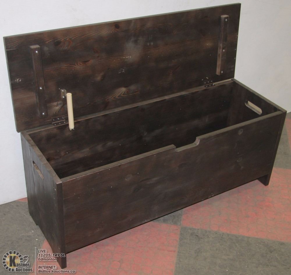 ESPRESSO STORAGE BENCH 39X13X16 WITH HINGED LID