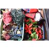 Image 1 : BOX AND TOTE OF CHRISTMAS DECOR