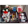 Image 1 : THREE TOTES OF CHRISTMAS DECOR