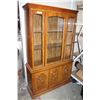 Image 1 : 2 PIECE OAK CHINA CABINET