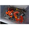 Image 2 : BOX AND TOTE OF CORDLESS DRILLS AND CLAMPS