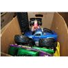 Image 1 : REMOTE CONTROL VEHICLES AND VINTAGE METAL SEMI TRUCK AND TRAILER
