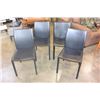 Image 1 : FOUR BLACK LEATHER DINING CHAIRS