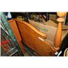 Image 3 : OAK QUEENSIZE HEADBOARD AND PAIR OF OAK NIGHTSTANDS