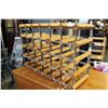 Image 1 : METAL AND WOOD WINE RACK