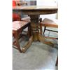 Image 2 : SET OF FOUR ANTIQUE WALNUT DINING CHAIRS AND OAK TABLE