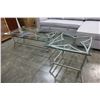 Image 1 : DESIGNER GLASSTOP COFFEE TABLE AND ENDTABLE
