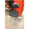Image 1 : BLACK LEATHER STENO CHAIR