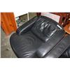 Image 1 : LARGE BLACK LEATHER CHROME LEG DESIGNER ARMCHAIR