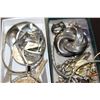 Image 2 : TWO TRAYS OF JEWELLRY AND POCKET WATCH ETC