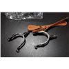 Image 1 : NEW TEXAS LIGHTNING SPURS WITH EMBOSSED STRAPS