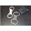Image 1 : TWO PAIR OF VINTAG HAND CUFFS
