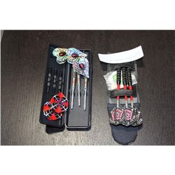 TWO SETS CASED PROFESSIONAL DARTS
