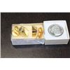 Image 1 : TORONTO MAPLE LEAF RING AND MENS RING AND CUFFLINKS AND LINCOLN COIN