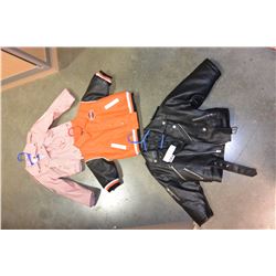 THREE KIDS LEATHER JACKETS HARLEY AND OTHER