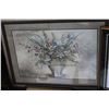 Image 2 : 2 LARGE PRINTS ABSTRACT AND FLOWERS