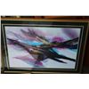 Image 3 : 2 LARGE PRINTS ABSTRACT AND FLOWERS