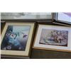 Image 4 : 2 LARGE PRINTS ABSTRACT AND FLOWERS