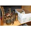 Image 1 : SHELF LOT OF COPPER CHAFER AND COPPER AND BRASS WARES