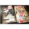 Image 1 : LOT OF COLLECTOR CARDS HOCKEY AND KISS AND THREE PAIR OF VINTAGE SKATES