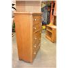 Image 2 : OAK BOWFRONT 5 DRAWER CHEST OF DRAWERS