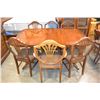 Image 1 : ANTIQUE WALNUT DUNCAN PHYFFE STYLE DINING TABLE WITH SIX CHAIRS BY GIBBARD