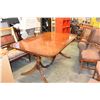 Image 3 : ANTIQUE WALNUT DUNCAN PHYFFE STYLE DINING TABLE WITH SIX CHAIRS BY GIBBARD